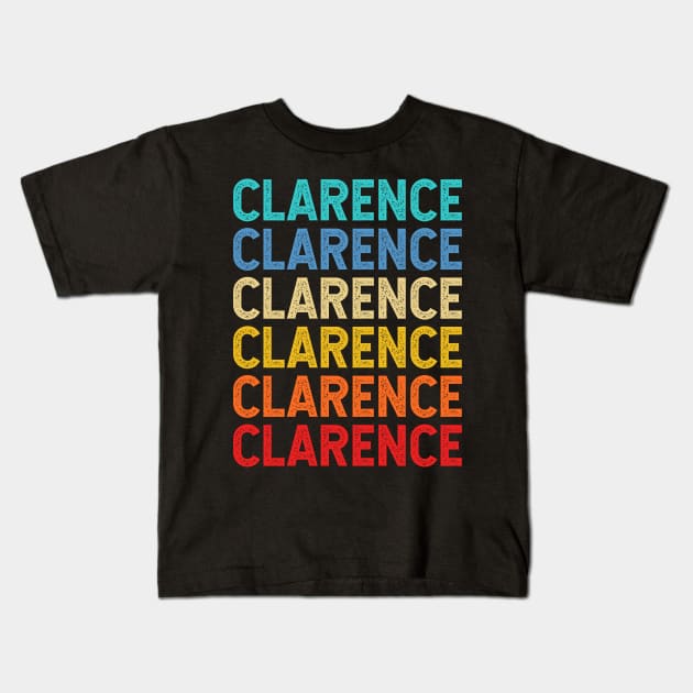 Clarence Name Vintage Retro Custom Gift Named Clarence Kids T-Shirt by CoolDesignsDz